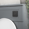 Placca di Comando WC Quadrata Nera in ABS Finitura Nera