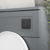 Placca di Comando WC Quadrata Nera in ABS Finitura Nera