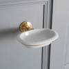Porta Sapone Tradizionale in Ceramica - Oro Spazzolato - Elizabeth