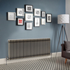 Radiatore a Colonna Tradizionale Orizzontale in Metallo Grezzo Laccato - 500 mm x 1415 mm (Tripla Colonna) - Regent