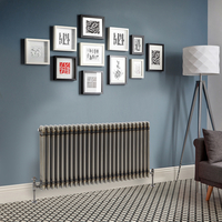 Radiatore a Colonna Tradizionale Orizzontale in Metallo Grezzo Laccato - 600mm x 1190mm (Tripla Colonna) - Regent