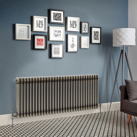 Radiatore a Colonna Tradizionale Orizzontale in Metallo Grezzo Laccato - 600mm x 1415mm (Tripla Colonna) - Regent