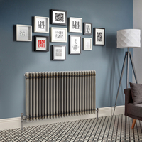 Radiatore a Colonna Tradizionale Orizzontale in Metallo Grezzo Laccato - 750mm x 1190mm (Tripla Colonna) - Regent