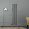 Radiatore a Tre Colonne Verticale Tradizionale - 1800mm - Grigio (Shale) - Scelta di Dimensioni - Regent