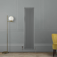 Radiatore a Tre Colonne Verticale Tradizionale - 1800mm - Grigio (Shale) - Scelta di Dimensioni - Regent