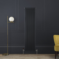 Radiatore a Tre Colonne Verticale Tradizionale - 1800mm - Nero (Dark Charcoal) - Scelta di Dimensioni - Regent