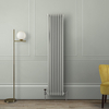 Radiatore a Tre Colonne Verticale Tradizionale - Grigio - 1800mm x 380mm