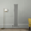 Radiatore a Tre Colonne Verticale Tradizionale - Grigio - 1800mm x 380mm