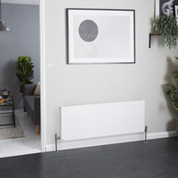 Radiatore Convettore Orizzontale a Pannello Doppio - Bianco - 450 x 1200mm - Stelrad Vita Deco di Hudson Reed