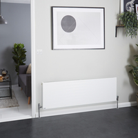 Radiatore Convettore Orizzontale a Pannello Doppio - Bianco - 450 x 1400mm - Stelrad Vita Deco di Hudson Reed