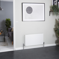 Radiatore Convettore Orizzontale a Pannello Doppio - Bianco - 450 x 800mm - Stelrad Vita Deco di Hudson Reed
