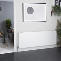 Radiatore Convettore Orizzontale a Pannello Doppio - Bianco - 600 x 1600mm - Stelrad Vita Deco di Hudson Reed