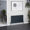 Radiatore Convettore Orizzontale a Pannello Singolo - Antracite - 600 x 1000mm - Stelrad Vita Deco di Hudson Reed