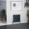 Radiatore Convettore Orizzontale a Pannello Singolo - Antracite - 600 x 600mm - Stelrad Vita Deco di Hudson Reed
