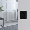 Radiatore di Design Elettrico - Orizzontale a 2 Colonne Tradizionale - Bianco - 600mm x 605mm