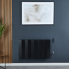 Radiatore di Design Elettrico Orizzontale in Alluminio - Nero - 600mm x 1000mm - Notus V
