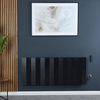 Radiatore di Design Elettrico Orizzontale in Alluminio - Nero - 600mm x 1400mm - Notus V
