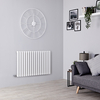 Radiatore di Design Elettrico Orizzontale (Pannello Singolo) Bianco Scelta di Misure e di Elemento Elettrico