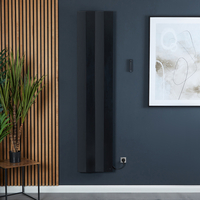 Radiatore di Design Elettrico Verticale in Alluminio - Nero - 1800mm x 400mm - Notus V