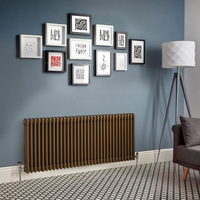 Radiatore di Design Orizzontale - Bronzo Metallico - 600mm x 605mm - 950W