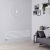 Radiatore di Design Orizzontale 686W - 354 x 1400mm - Bianco - Revive