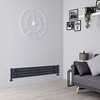 Radiatore di Design Orizzontale 696W - 236 x 1400mm - Antracite - Revive