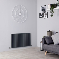 Radiatore di Design Orizzontale Antracite - 600mm x 1000mm - Pannello Doppio - Revive