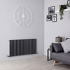 Radiatore di Design Orizzontale Antracite - 600mm x 1180mm - Pannello Singolo - Revive