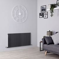 Radiatore di Design Orizzontale Antracite - 600mm x 1180mm - Pannello Singolo - Revive