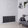 Radiatore di Design Orizzontale Antracite - 600mm x 1416mm - Pannello Singolo - Revive