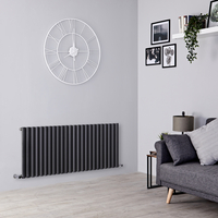 Radiatore di Design Orizzontale Antracite - 600mm x 1416mm - Pannello Singolo - Revive