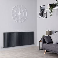 Radiatore di Design Orizzontale Antracite - 600mm x 1652mm - Pannello Doppio - Revive