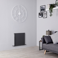 Radiatore di Design Orizzontale Antracite - 600mm x 590mm - Pannello Singolo - Revive
