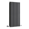 Radiatore di Design Orizzontale Antracite - 800mm x 413mm - Pannello Doppio - Revive
