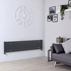 Radiatore di Design Orizzontale Antracite - 354 x 1600mm - 773W - Sloane