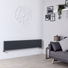 Radiatore di Design Orizzontale Antracite - 354 x 1780mm - 1426W - Sloane