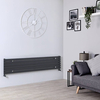 Radiatore di Design Orizzontale Antracite - 354 x 1780mm - 821W - Sloane
