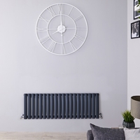 Radiatore di Design Orizzontale Antracite - 400 x 1180mm - 813W - Revive