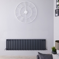 Radiatore di Design Orizzontale Antracite - 400 x 1411mm - 975W - Revive