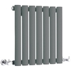 Radiatore di Design Orizzontale Antracite - 400 x 413mm - 284W - Revive