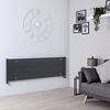 Radiatore di Design Orizzontale Antracite - 472 x 1600mm - 1043W - Sloane
