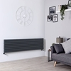 Radiatore di Design Orizzontale Antracite - 472 x 1780mm - 1842W - Sloane