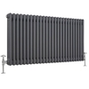 Radiatore di Design Orizzontale Antracite - 600 x 1193 x 100mm - 1900W - Regent