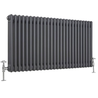 Radiatore di Design Orizzontale Antracite - 600 x 1193 x 100mm - 1900W - Regent