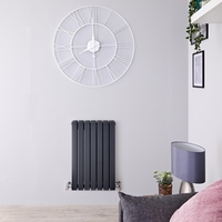 Radiatore di Design Orizzontale Antracite - 635 x 413mm - 653W - Sloane