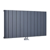 Radiatore di Design Orizzontale Antracite 600mm Aurora - Disponibile in Diverse Misure