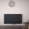 Radiatore di Design Orizzontale Antracite in Alluminio - 600 x 1135mm - 1384W - Aurora