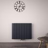Radiatore di Design Orizzontale Antracite in Alluminio - 600 x 755mm - 922W - Aurora