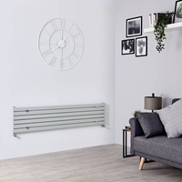 Radiatore di Design Orizzontale Argento - 354 x 1600mm - 1149W - Sloane