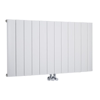 Radiatore di Design Orizzontale Bianco 600mm Aurora - Disponibile in Diverse Misure